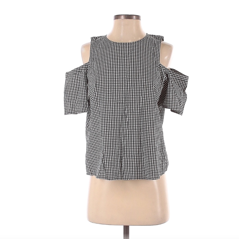 Express Short Sleeve Blouse : Gingham